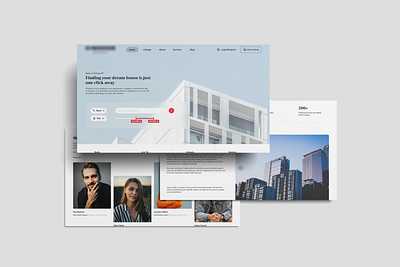 Real Estate Agency Web Site UX UI Design branding design estate interface landing mobile product realestate ui userexperience userinterface ux website