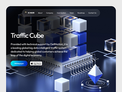 Big Data Traffic System landing web design