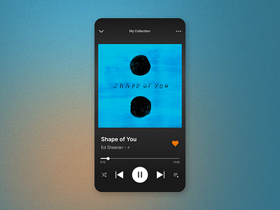 Music Player - Mobile app design graphic design illustration ui ux