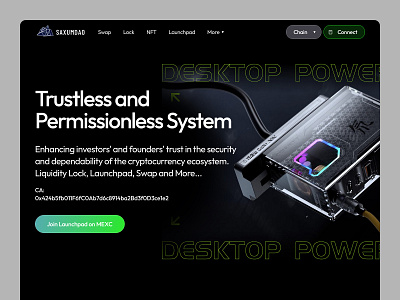 DAO System Landing Page landing web design