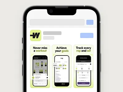 Workout Tracker - Screenshot Design android app app app screenshot branding design fitness app iphone app mobile screenshot tracker ui ux workout