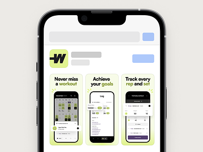 Workout Tracker - Screenshot Design android app app app screenshot branding design fitness app iphone app mobile screenshot tracker ui ux workout