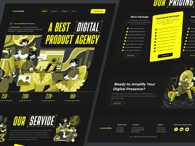 Landing Page Digital Agency Exploration design digital agency concept design landing page ui user interface design web design website design