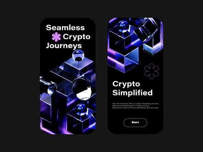Crypto Mobile Onboarding 3d illustration ui app design app ui application design designer illustration india lalit mobile mobile application mobile design mobile ui onboarding ui ui designer ui ux uidesign uiux user interface