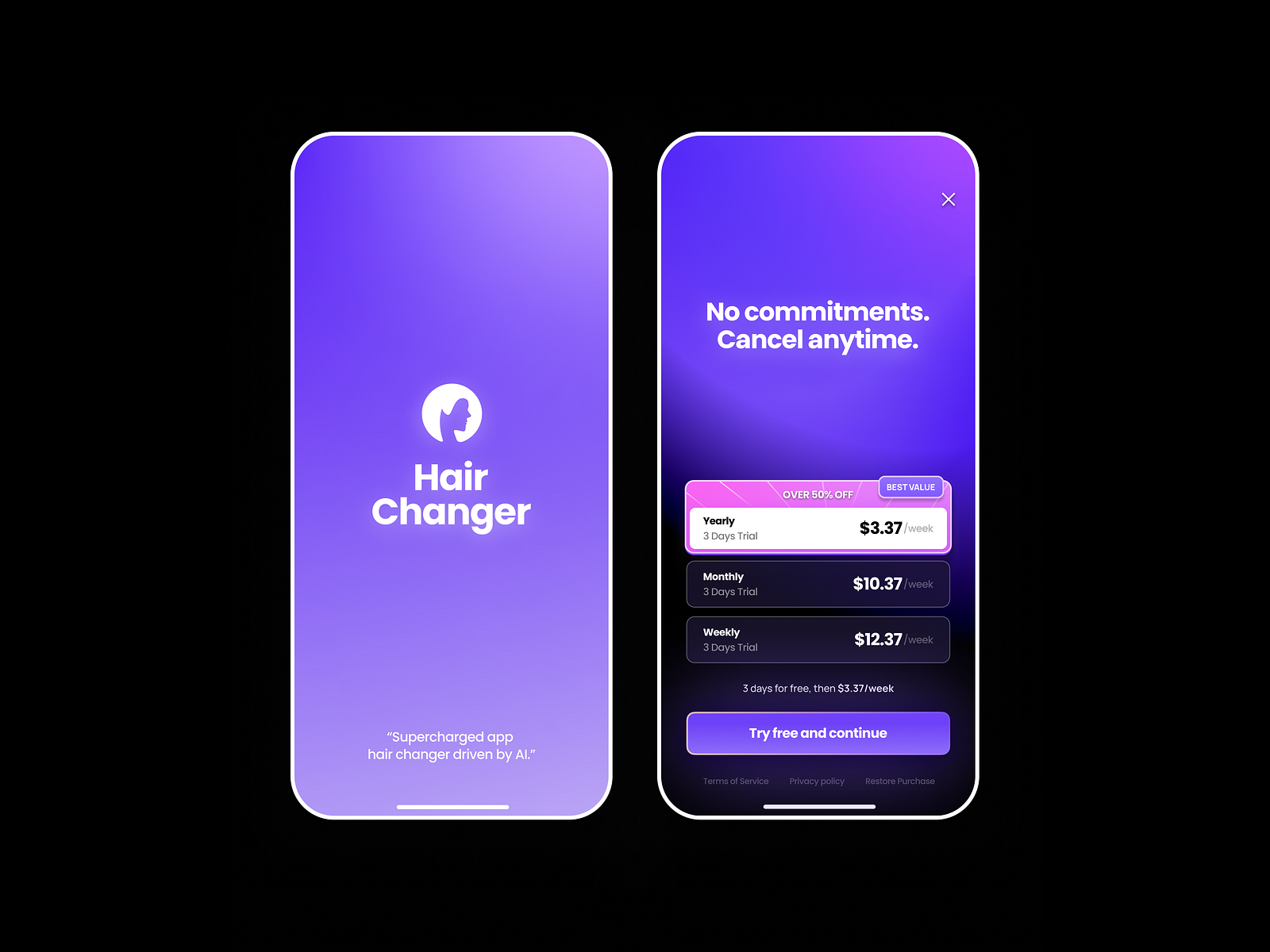 Hair Changer In App Purchase Design By Voxy St For Mind On Dribbble