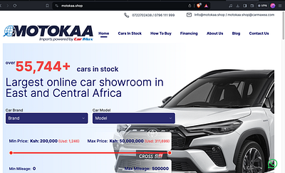 E-commerce website for CarMax East Africa. design ecommerce softwaredeveloper ui ux webdesigner