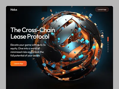 Cross-Chain Lease Protocol landing web design
