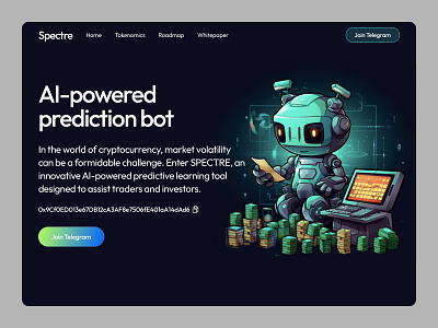 Prediction Bot Landing Page landing web design