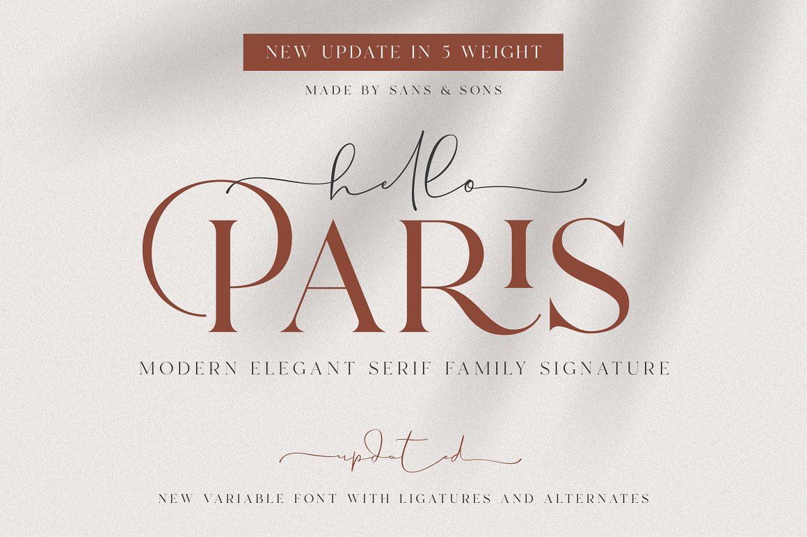Hello Paris - Variable Duo chick elegant feminime font duo kinfolk luxury modern signature font