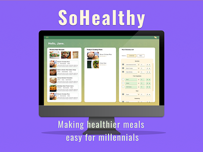 A Healthier Meal Planner for Millenials app graphic design ui ux