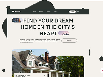 ZenNook Real Estate Project. graphic design housesearchui propertyui real estates realestatedesign realtyuiinspiration ui uiforrealtors ux