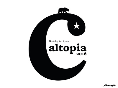 UC Berkeley | 2016 Caltopia T-Shirt Design bears berkeley cal california caltopia college logo rec sports t shirt t shirt design typography