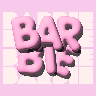 3D Text of Barbie as Adobe Illustrator Ideas 3d adobe app barbie branding design graphic design illustration illustrator logo pink typography ui ux vector