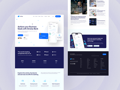 Finance and Banking Webflow Template airdokan airwise banking consumerfinance credit creditscore digitalbanking ethicalinvesting financialplanning fintech insurance loans moneymanagement personalfinance savings savingsgoals ui venturecapital webflow template webfow