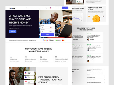 Mhupay -Finance website finance app finance bank finance website finance website landing page fintech landing page money managament money sending money transfer money transfer website online payment ui uidesign ux uxdesign web design website website template