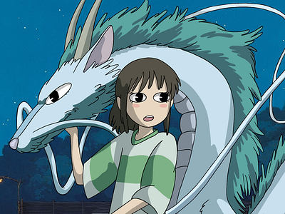 Voyage de Chihiro draw drawing ghibli illustration