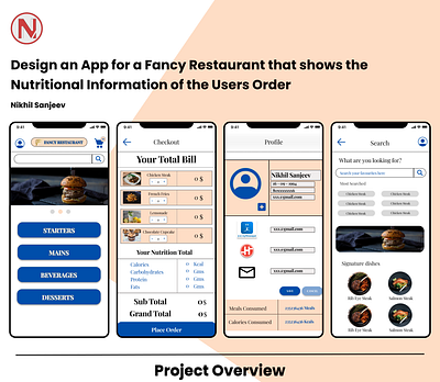 First Google UX Project, Design an app for a fancy restaurant case study figma ui ux