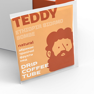Design for drip coffee “Teddy” branding design graphic design logo ui ux vector