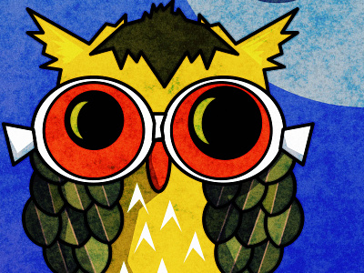 hoo hooo... doodle hoot illustration moon noise owl shunte88 vector