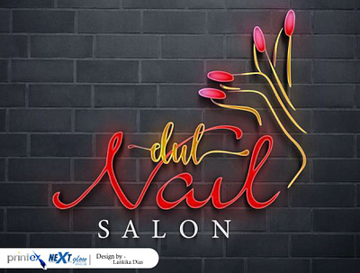 Dul Nail Salon Logo Outputs graphic design logo
