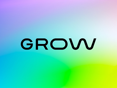 Grow logo concept branding evolution futuristic gradient grow growth icon logo minimalistic modern monogram progress simple technology timeless wordmark