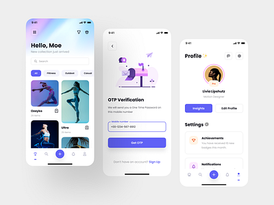 Fitness Mobile Apps Design app corporative crm fitness gym healthy mobile mobileappdesign portal sports ui user experience