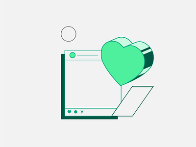 Social media bitcoin blockchain branding coin design exchange follow green heart illustration instagram like post save social media ui