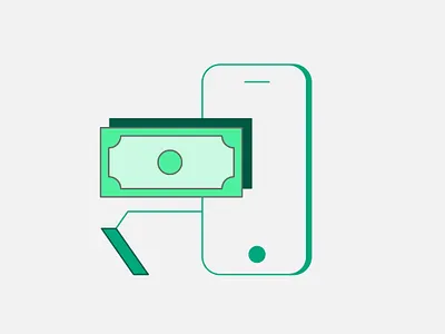 Withdraw money bitcoin blockchain branding cash coin coins design exchange green illustration money phone rial trade ui withdraw