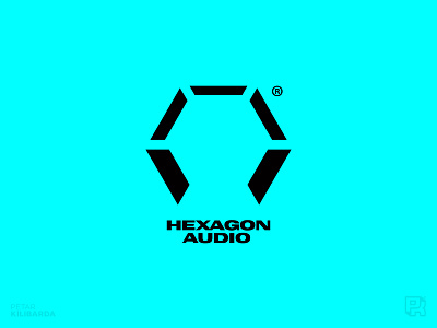 Hexagon Audio audio geometric headphones hexagon logo music sharp simple