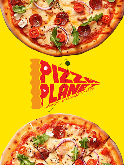 Pizza Planet Logo/Poster design graphic design illustration logo typography
