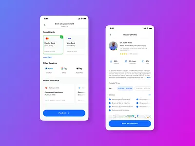 Doctor appointment app figma ui design ux ui design