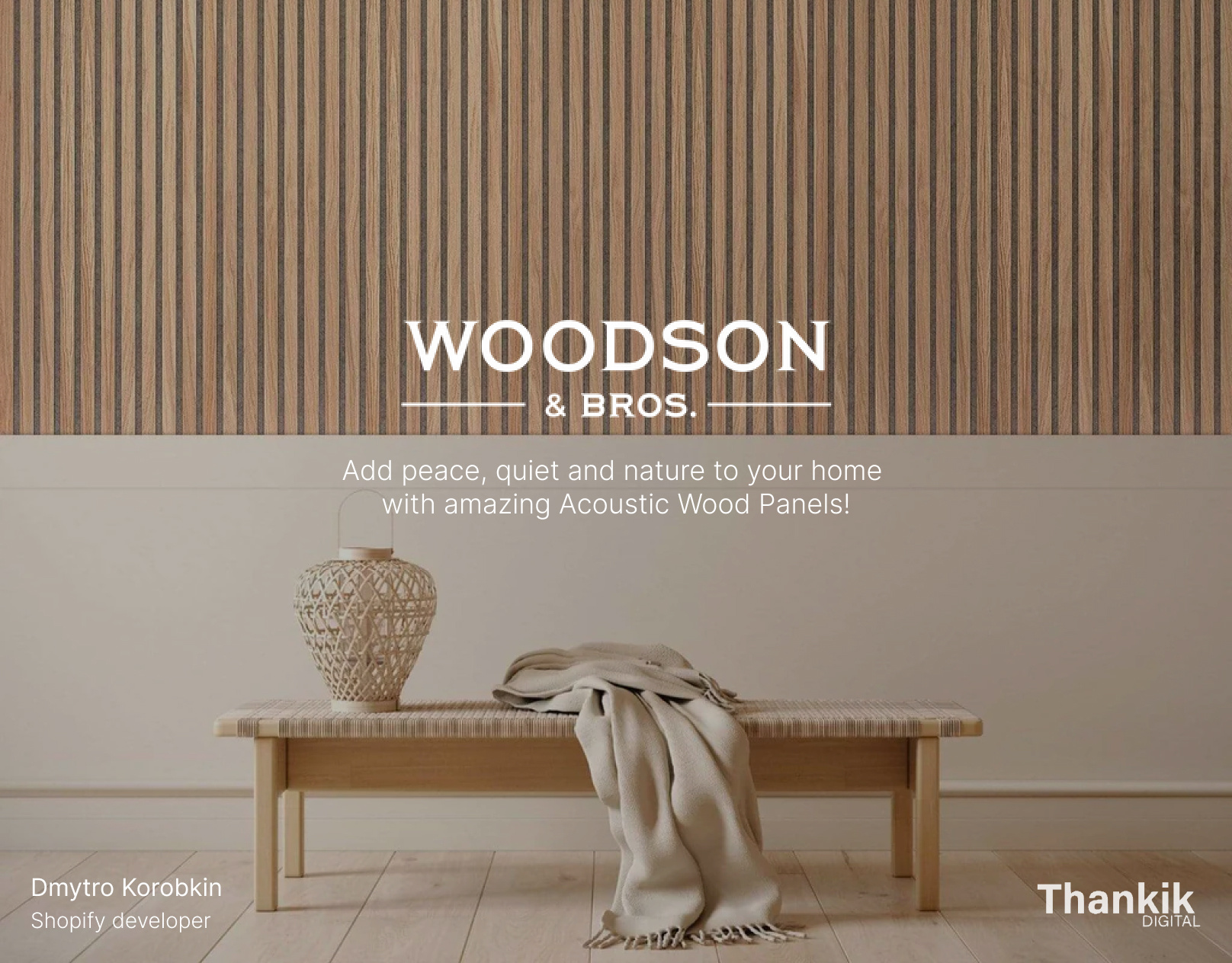 Acoustic Wood Panels Shopify Store ecommerce ui