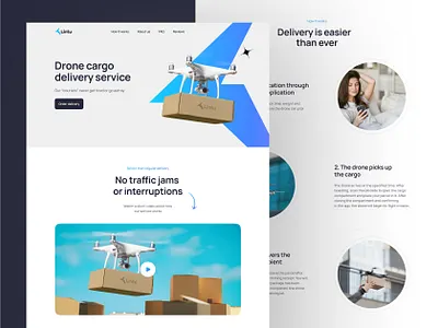 Landing Page: Drone delivery service (concept) delivery service landing page ux ui web design