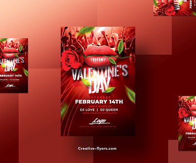 Valentine's Day Flyer template creative flyer creative flyers creativeflyer creativeflyers flyer templates free free download free flyers free psd graphic design love card party flyer photoshop red card valentine valentines day valentines day card valentines day flyer