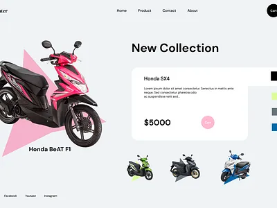 Scooter Website bike scooter ui webdesign