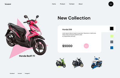Scooter Website bike scooter ui webdesign
