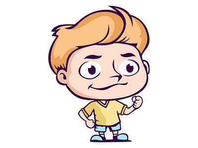 Brave Little Boy Illustration animated boy cartoon cheerful design drawing dynamic eager energetic funny happy illustration innocent joyful little playfull smilling sweet teen vector