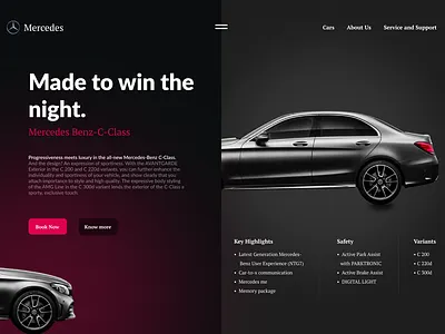 Mercedes landing page redesign adobe xd animation car figma landing page mercedes ui ui ux