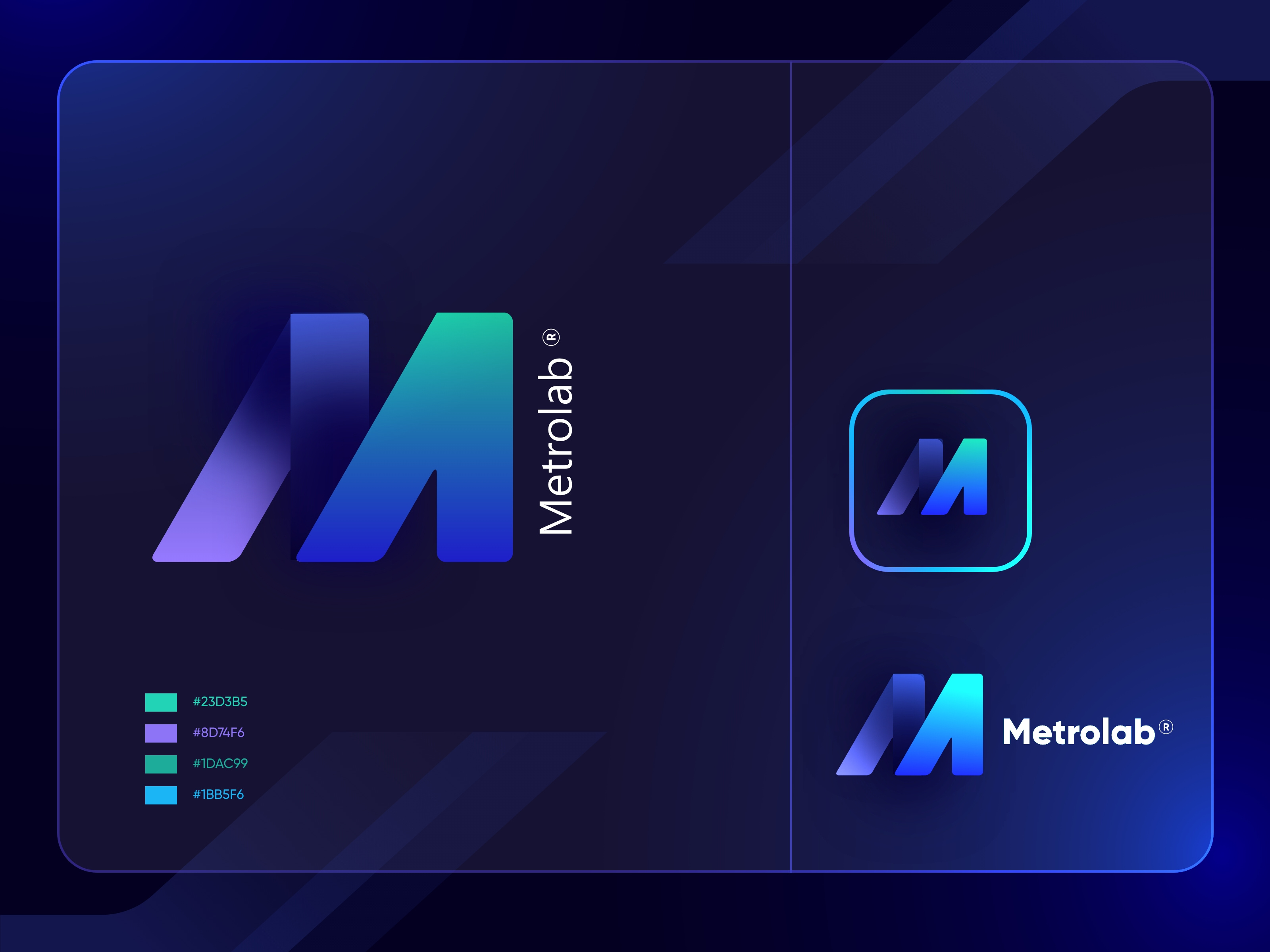 Metrolab Logo design by Ghulam Rasool 🚀 for Upnow Studio on Dribbble