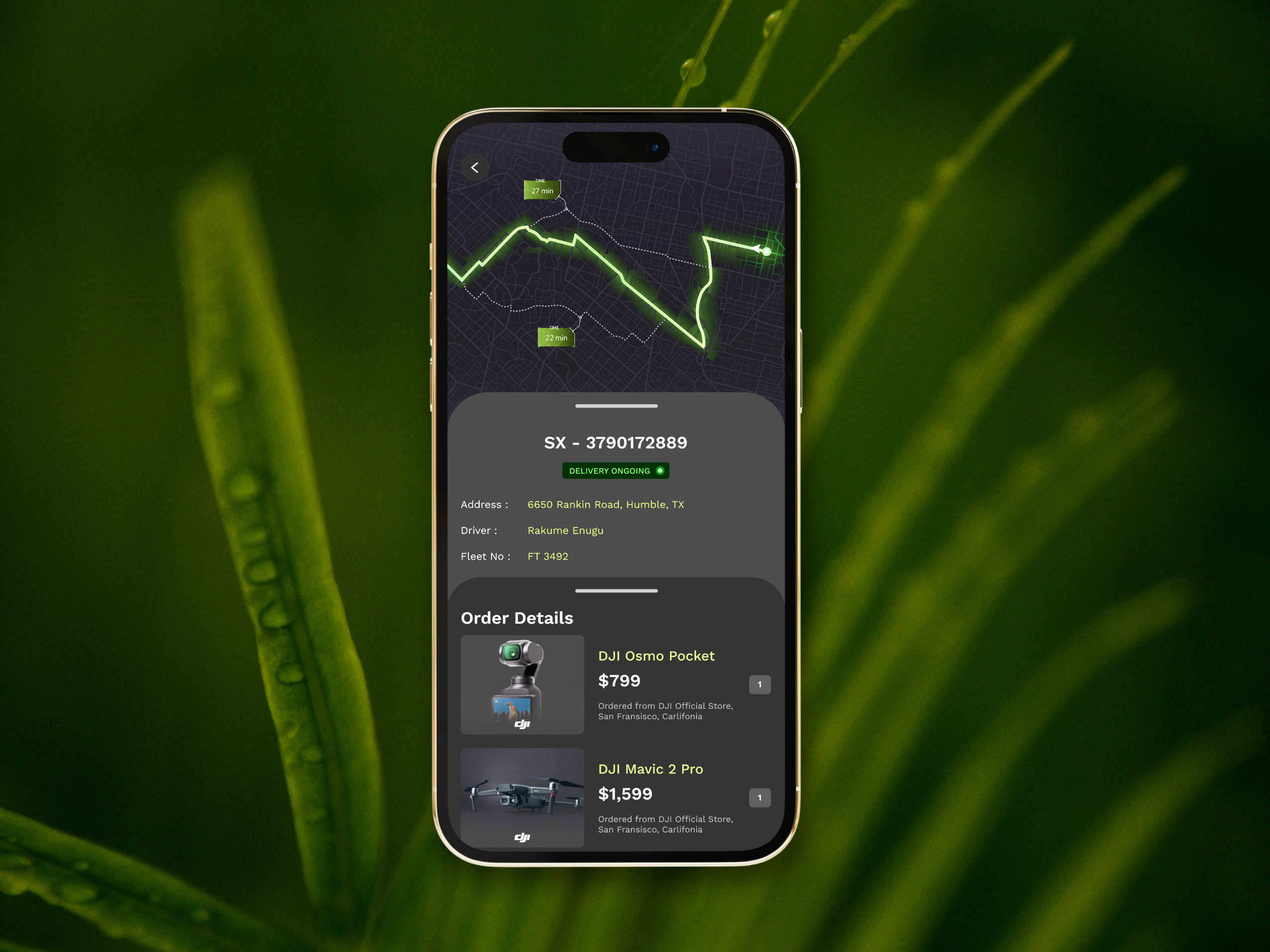 Delivery tracking app delivery design interface logistics mobile product saas service ui uiux ux