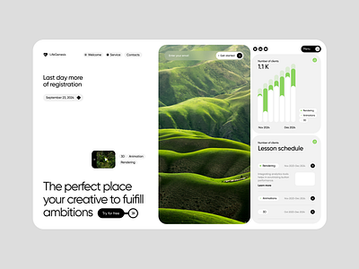The design of a platform promoting the protection of nature design modern ui ux wed