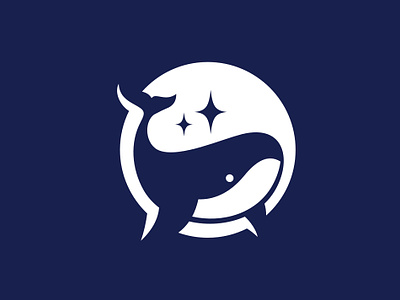 Whale Space animal astronaut branding character cute design fish illustration logo mascot shark space ui unused whale