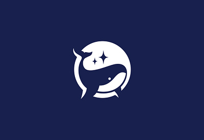 Whale Space animal astronaut branding character cute design fish illustration logo mascot shark space ui unused whale