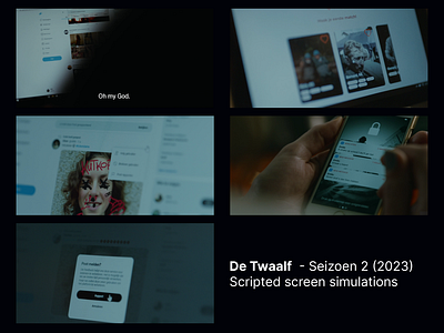 De Twaalf - Scripted screen simulations digital props fake screen motion graphics prototyping tv series