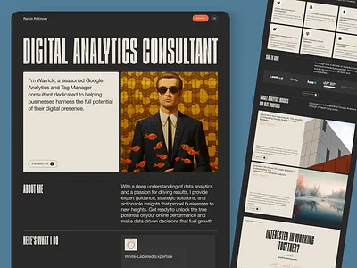 Portfolio - Landing Page digitalanalytics landingpage moderndesign portfolio retrostyle ui ux