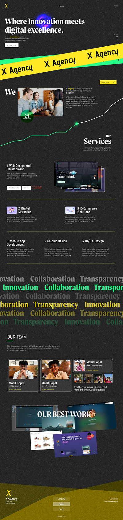 X Agency - UI Design company profile new ui design website design