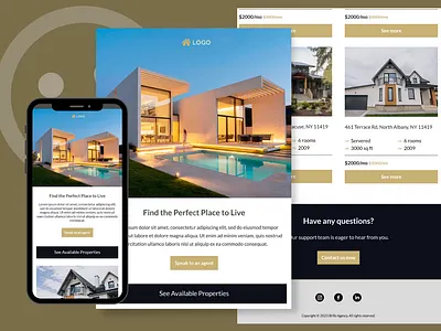 Real Estate Email Design email campaign email design email template mailchimp template newsletter campaign real estate email ui ux