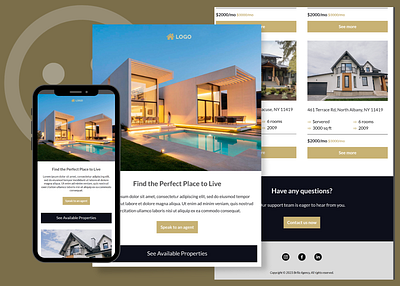 Real Estate Email Design email campaign email design email template mailchimp template newsletter campaign real estate email ui ux