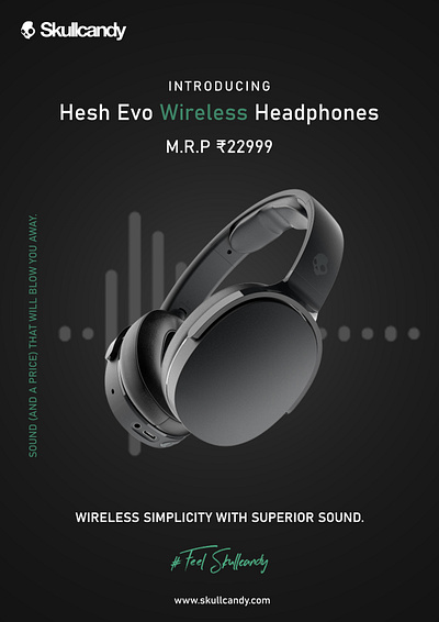 Skullcandy Hesh Evo Headphone Advertisement branding graphic design