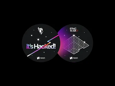 POAP NFT badges for ETHCC HACK22 badges graphicdesign hackathon nft paris poap